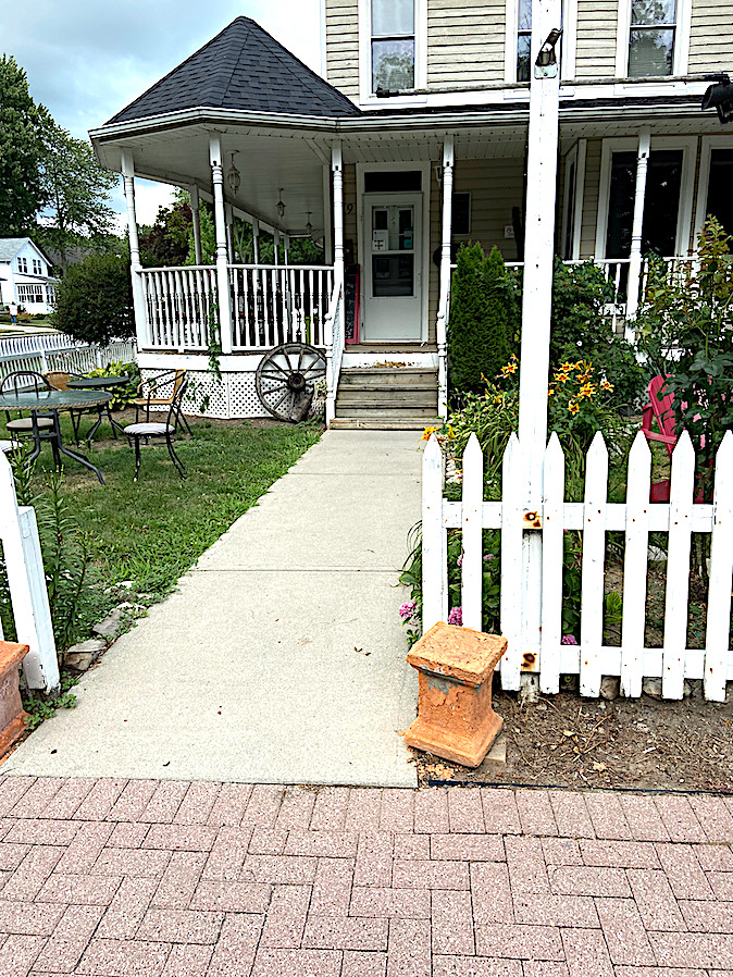 Four stairs up to Chicano's restaurant in Amherstburg are a barrier to some persons with disabilities.