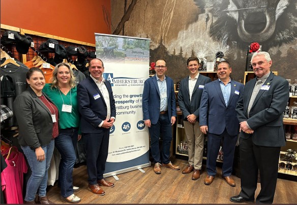 Amherstburg Mayor Prue, Deputy Mayor Gibb and Councillor Linden Crain attend the Amherstburg Chamber of Commerce Annual General Meeting